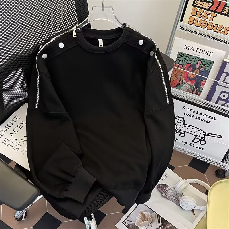 Designer Hoodie Niche Trendy Brand Men's Pullover Sweatshirt With A Cool And Casual Design For Spring And Autumn Featuring A Retro Feel With Zipp