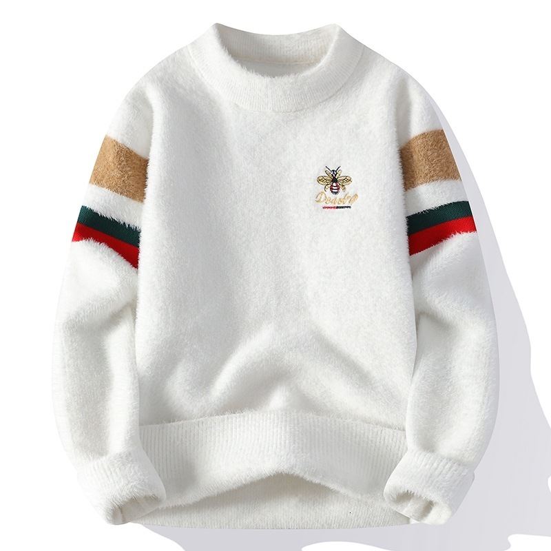 Luxury Brand Designer Clothes Foreign Trade Dropshipping Men's Knitted Sweater Trendy New Autumn Winter New Casual Sweater Men's Knitted Bas