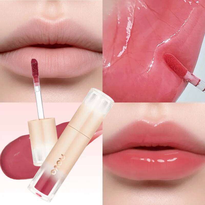 Mirror Water Gloss Gloss, Long Lasting Waterproof Moisturizing Shimmer Jelly Lip Glaze, Non-Sticky, Lightweight, Highpigment W260311