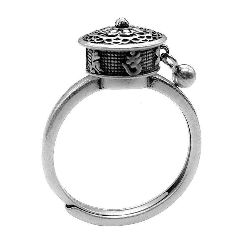 925 Sterling Silver Rotate Cylinder Adjustable Rings For Women Engagement Stackable Jewelry Accessories H260312