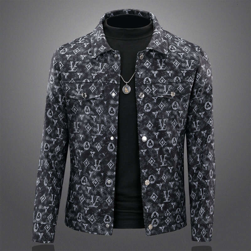 European Station Trendy Brand Autumn New Turn-Down Collar Jacket Fashion Loose Light Luxury High-End Casual Versatile Coat Men