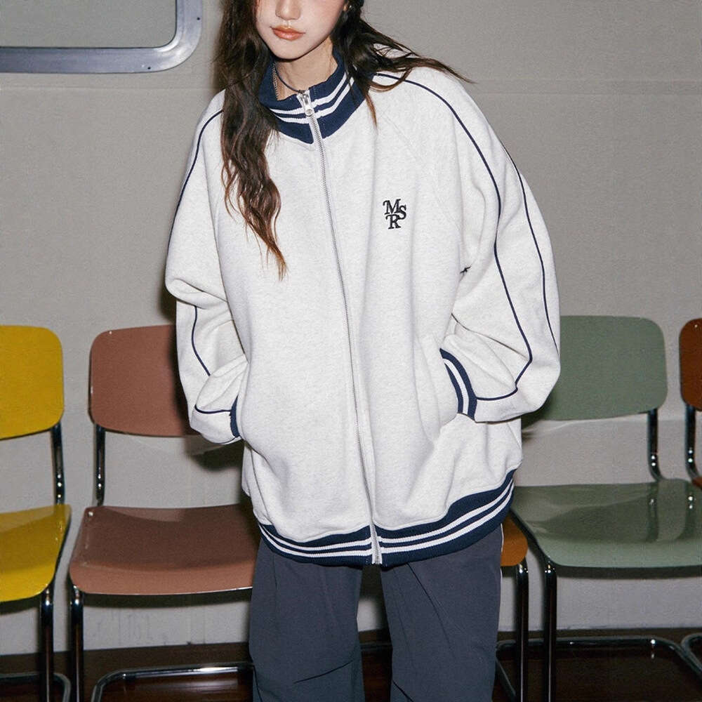 Mardi Hefxessdr 2026 Spring Women Jacket Grey Stand Collar Baseball Jacket For Women & Men Retro Sweatshirt Style Casual Lazy Outerwear coat spring wo
