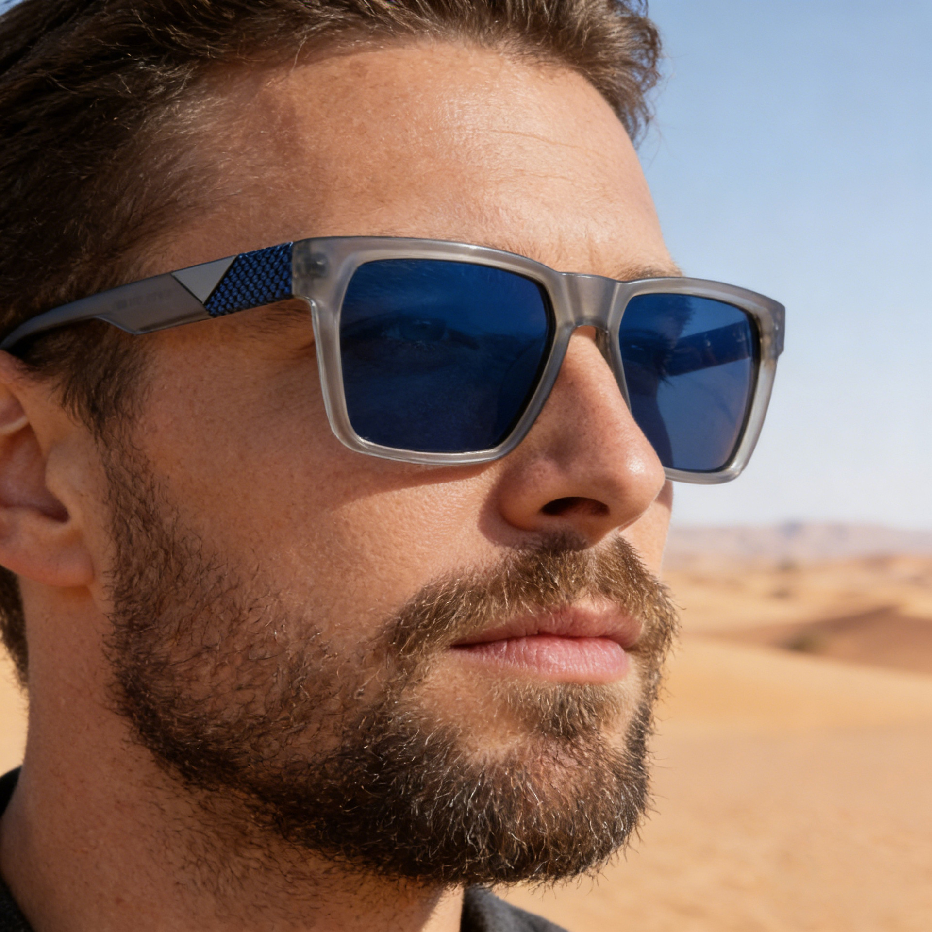 2026 New Fashion Square Frame Polarized Simple and Versatile Outdoor Sun Protection Sunglasses for Men,