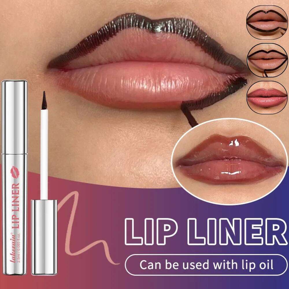 Lakerain 4-Color Matte Lip Liner Pencil Precise tip for defining contours Long-lasting waterproof formula Transfer-proof lip W260311