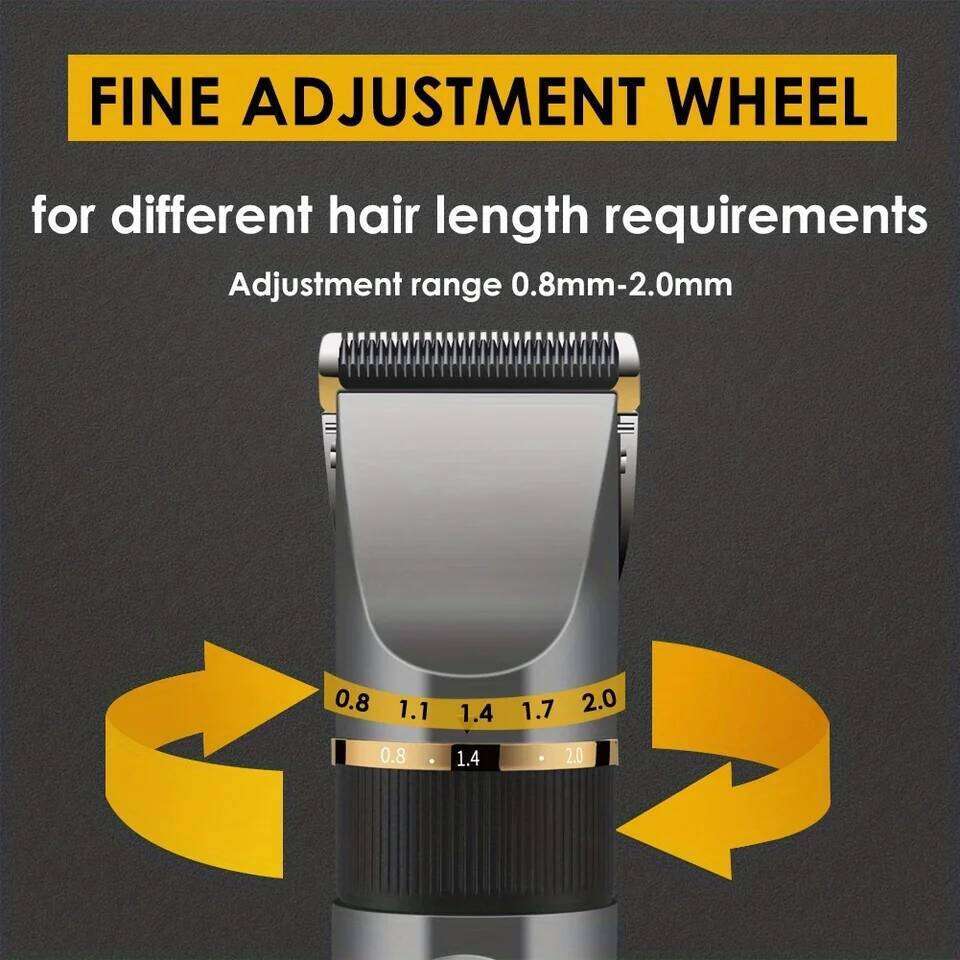 Professional Clipper Ceramic Male Hair Trimmer LED Display Haircut Machine USB charging C260312