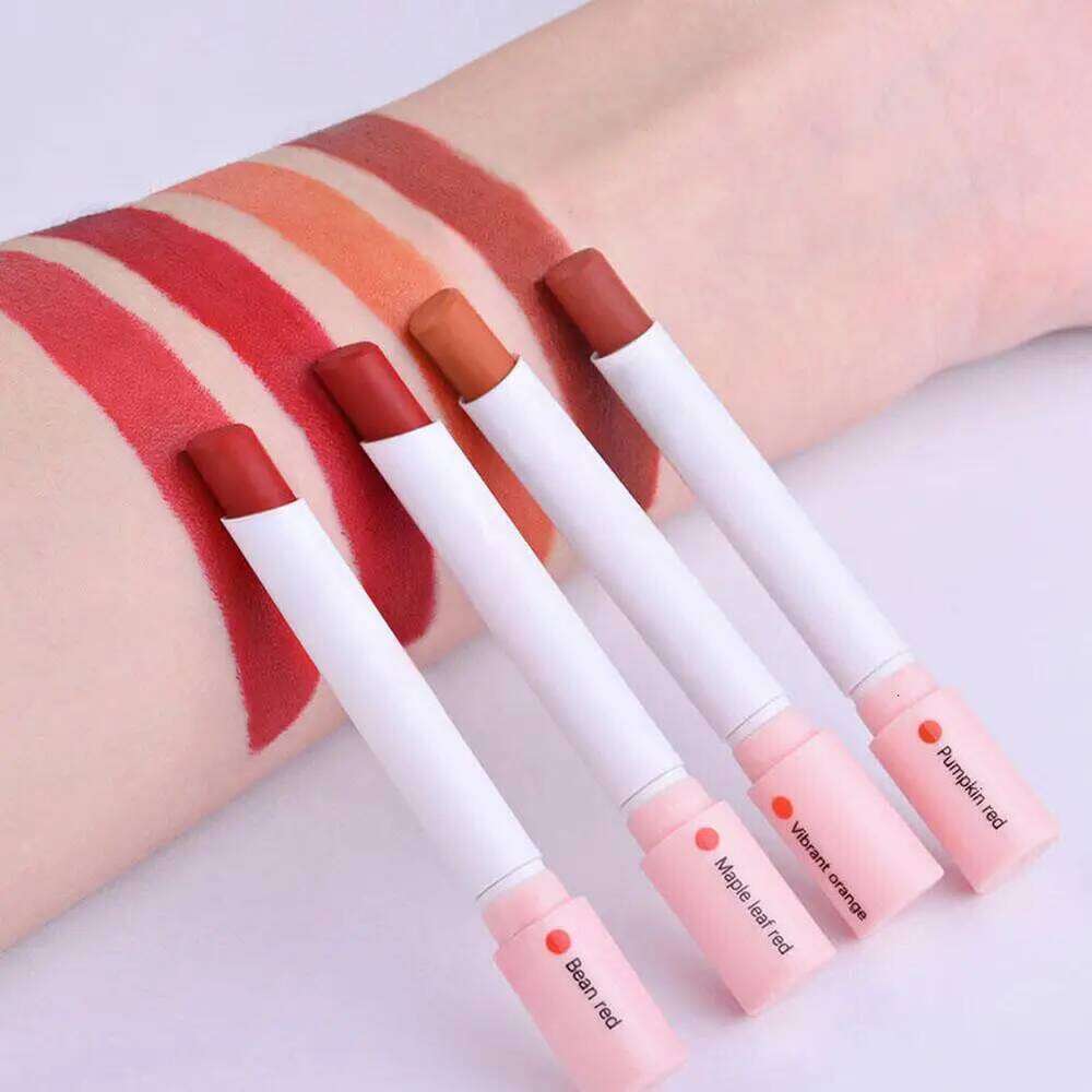 4pcs/set Creative Cigarette Lipstick Matte Gloss Long Lasting Glaze Waterproof Stick Tube Nude Lip Tint Makeup Tool W260311