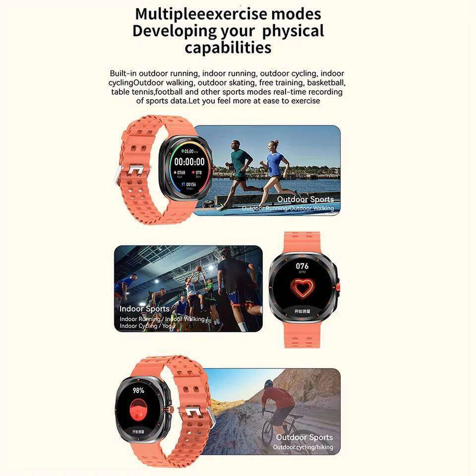 2026 New Men's Smart Watch Heart Rate Monitoring Bluetooth Calling Fitness Tracking Pedometer Stylish Smartwatch Holiday Gift
