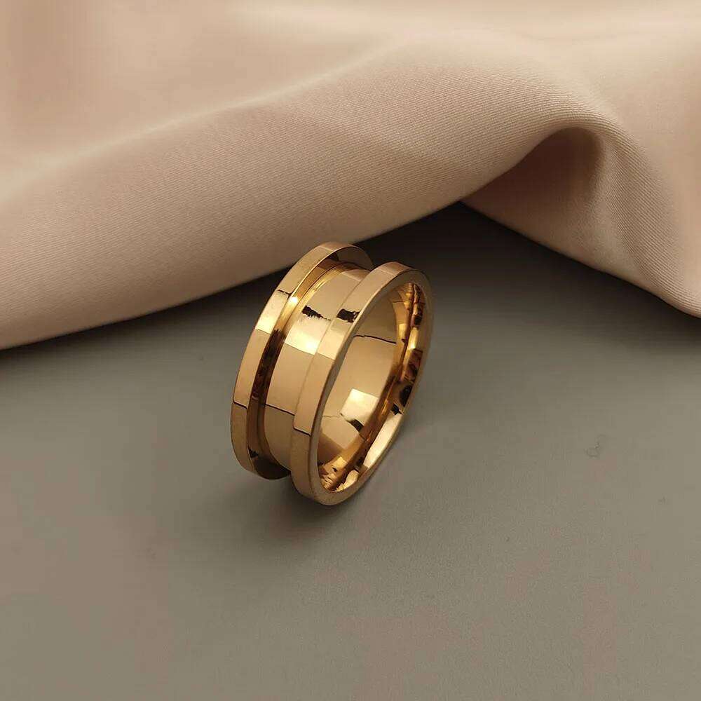 Original - Concave design stainless steel finger ring, high quality waterproof jewelry, gift from friends H260312