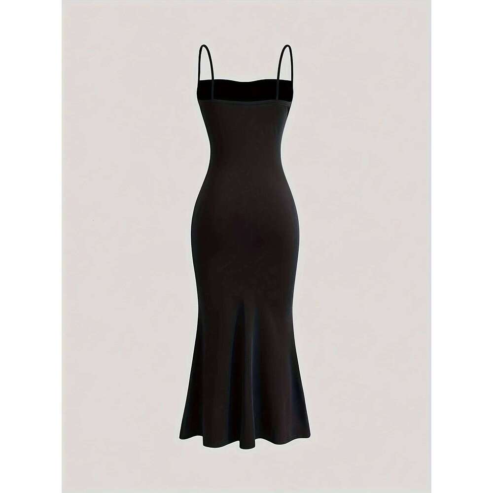 Women's Solid Color Ruched Cami Dress, Elegant Sleeveless for Party Evening Formal Occasions, Ladies Summer Dress C260312