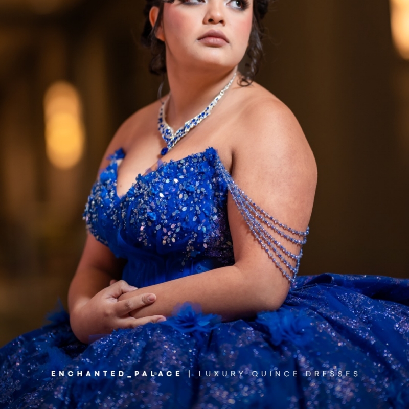 Royal Blue Shiny Ball Gown Quinceanera Dresses 2026 Sequin Applique Lace Beading Crystal Tull Corset Off Shoulder Sweet 16 Dress Years Vestidos De 15 