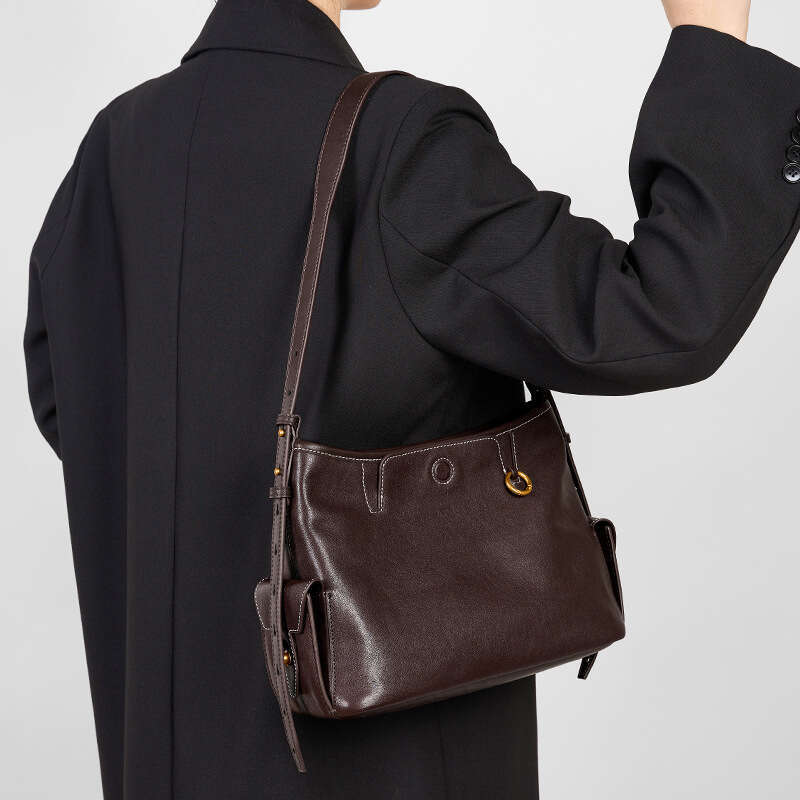 Luxury Shoulder Bags Totes Hobo Tote For Women Large Capacity Commuter Handbag Genuine Leather Underarm Cowhide Crossbody Bag Niche Design SENYY