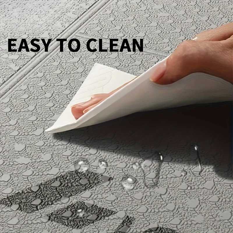 Foldable Yoga Mat TPE 61x183cm Non-Slip Portable Exercise Mat Lightweight Gym Camping Sleeping Pad Waterproof Easy Clean M260312