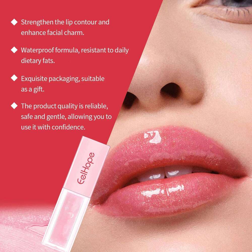 Nourishing Tinted Lip for High-Shine Finish Hydrating Crystal Oil Plumping Moisturizing Long Lasting Non-sticky Care Product W260311