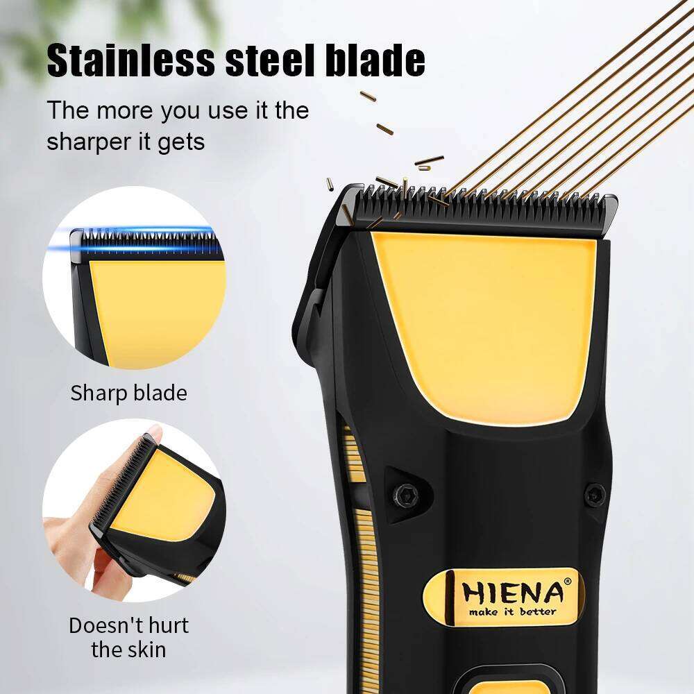 HIENA Professional Electric Clipper Barber Hair Cutting Machine 9000 RPM Haircut Metal Trimmer for Men C260312