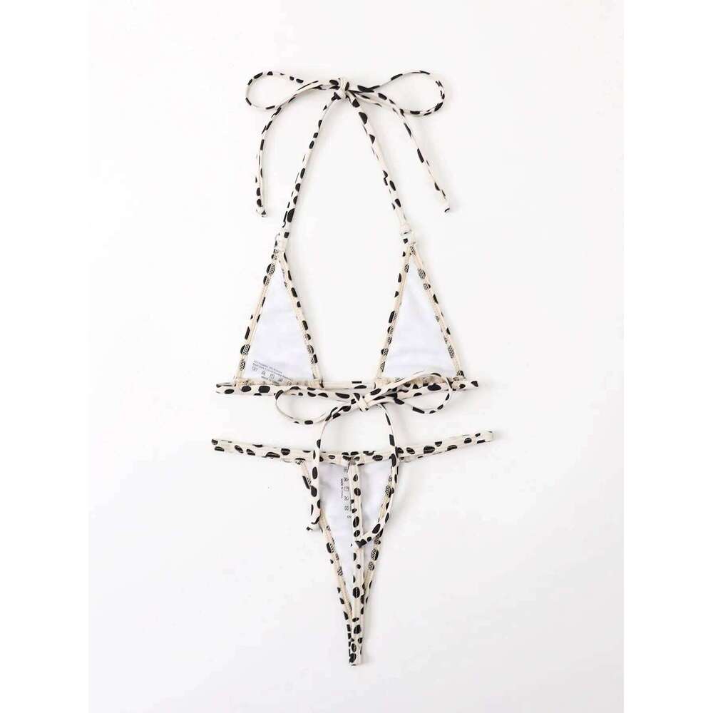 Halter Micro Thong Bikinis 2025 Women Sexy Triangle Swimsuit Mini Swimwear Female Brazilian Bathing Swimming Suit Beachwear Y260303