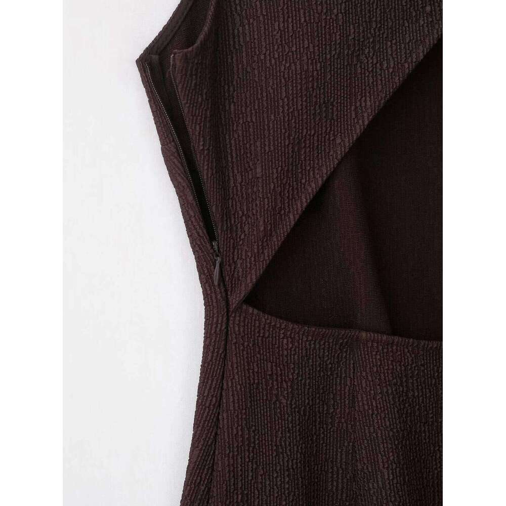 New European and American style women's fashion versatile temperament casual simple slim fit tassel dress C260312