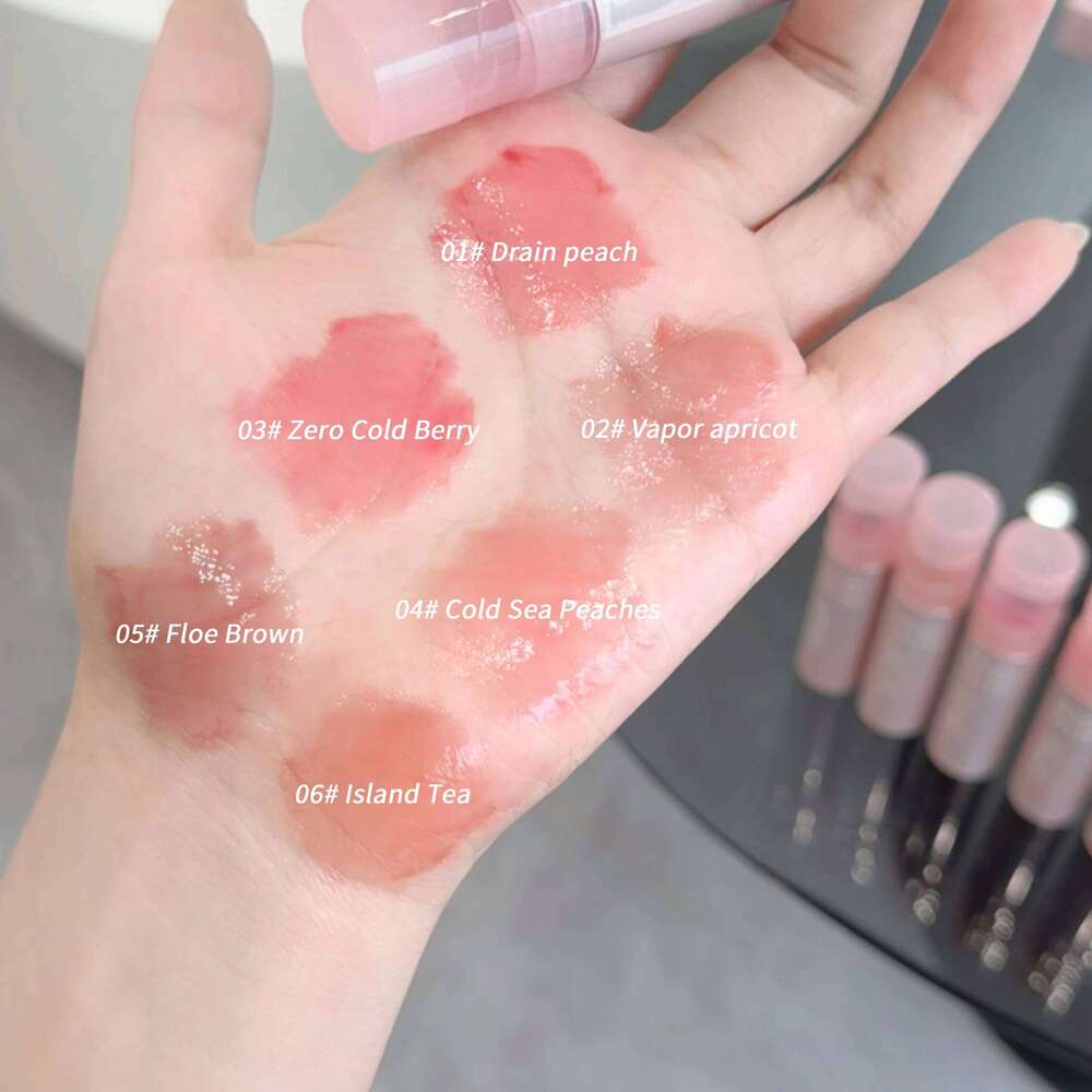 GEGE BEAR Water Mirror Glaze Ice Transparent Gloss Moisturizing Smooth Long-lasting Lip Natural Lipstick W260311