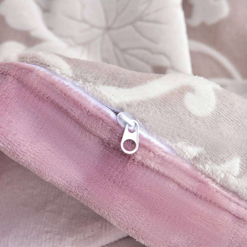 Floral Printed Winter Warm Milk Velvet Bedding Queen Thickened Soft Duvet Cover Pillowcase Bed Skirt Four Piece Set H260312 - view 7