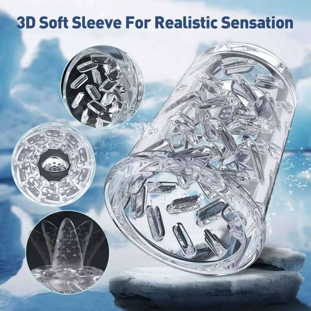 LCD Automatic Sucking Licking Masturbator Penis Pump Pocket Pussy Male Masturbation with 14 Powerful Modes Sex Toys for Man Z260311