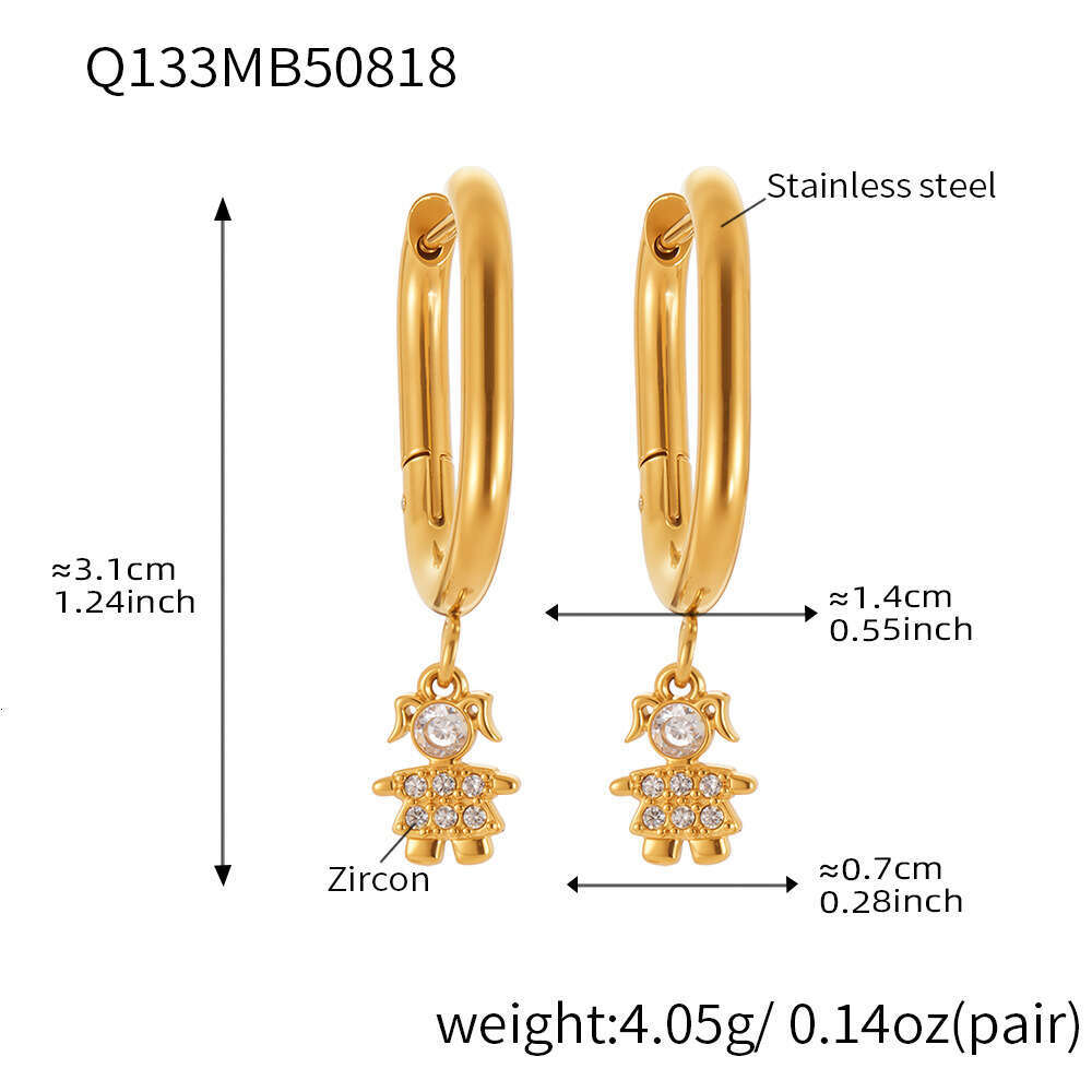 Personalized Fashion Earrings Mini Round Zircon Clips For Women, European And American Ear Piercing Jewelry, Factory Wholesale