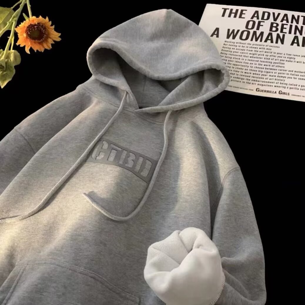 Trendy Brand Hooded Sweatshirt For Men Spring Autumn Winter New Style Loose Fit Fleece-lined Couple's Jacket Men's Designer Hoodie Long-slee