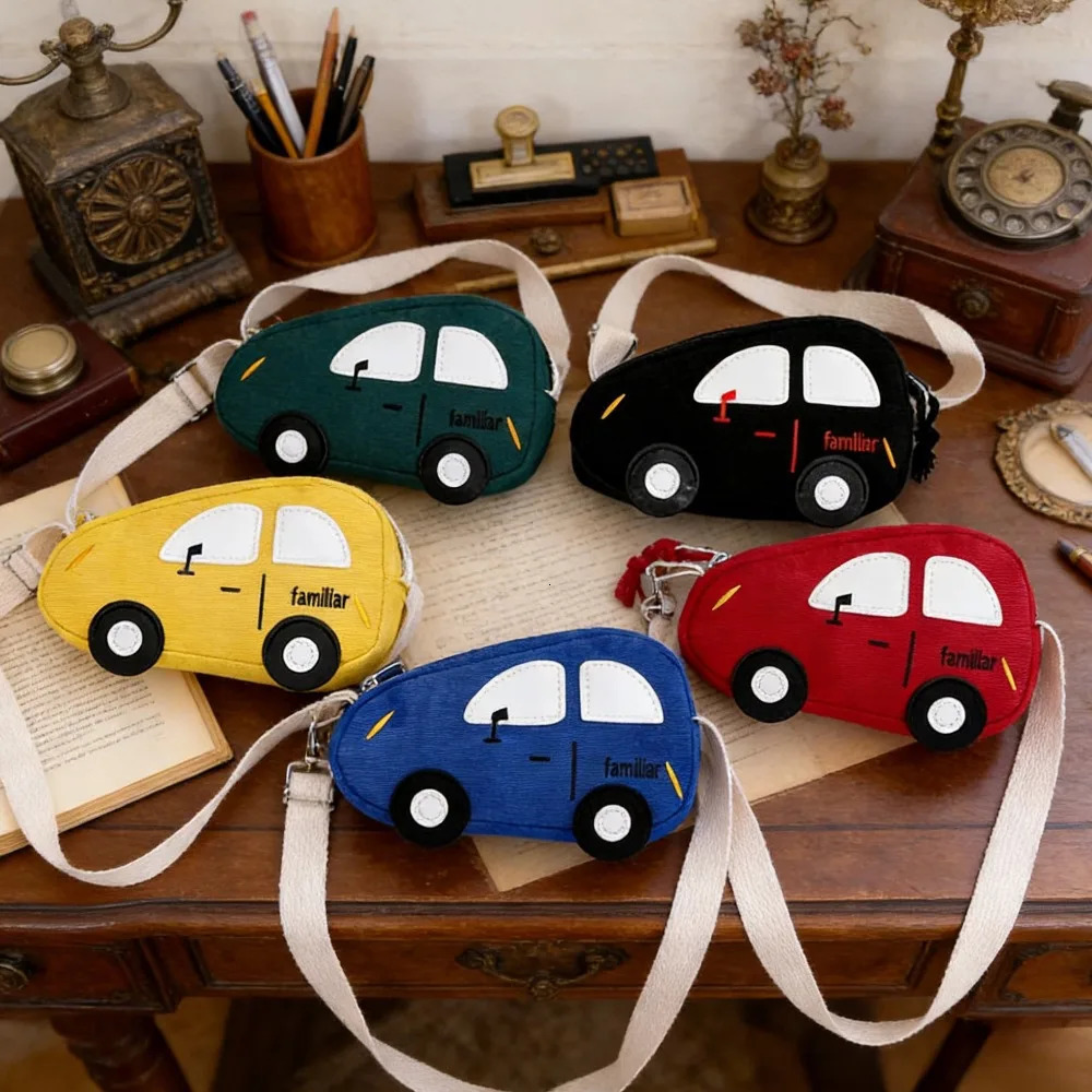 Mini Crossbody Bags Car Shape Shoulder Bag Solid Color Handbags Cute Cartoon Messenger Small Purse 260311