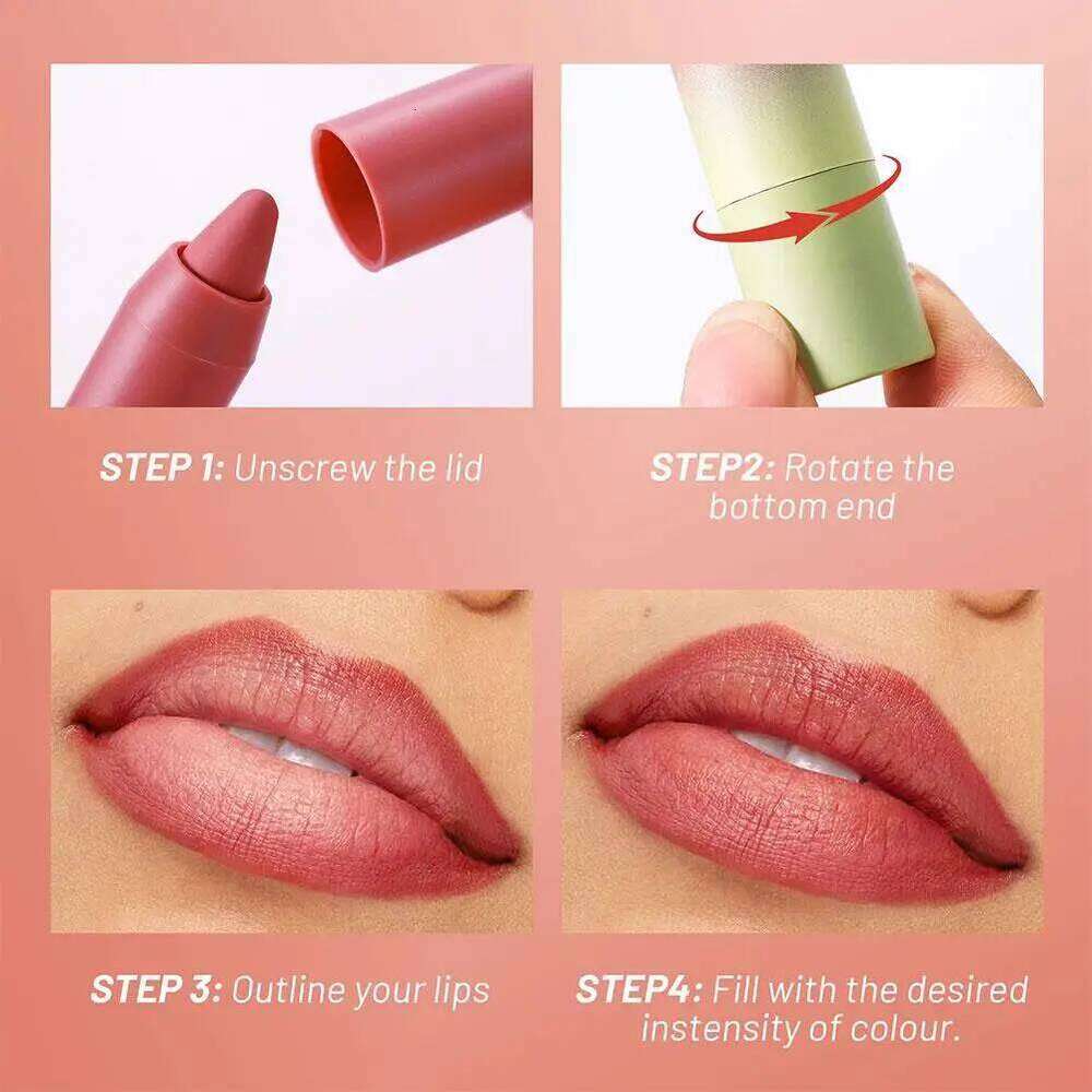 Matte Waterproof Lipstick 8 Colors Velvet Liner Long Lasting Non Stick Cup Lip Crayon Silky Sexy Makeup Pen W260311