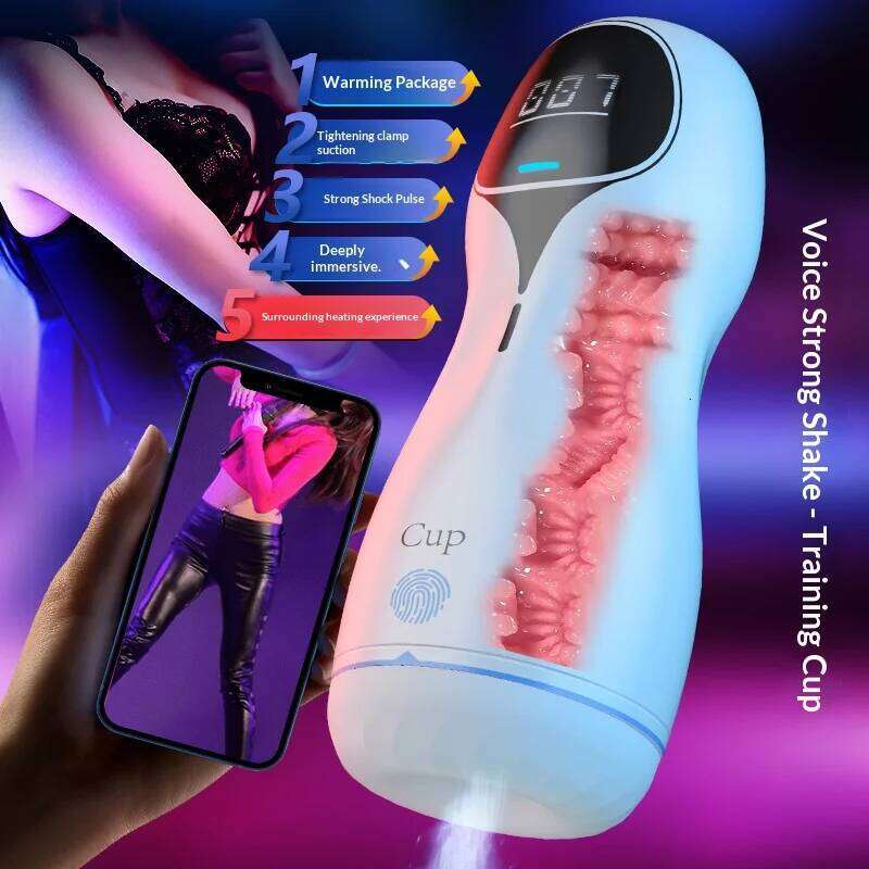 Automatic Mastubator Telescopic Rotation Masturbator Cup Vagina Masturbation Blowjob Adults Sex Toys for Men Male Piston Z260312
