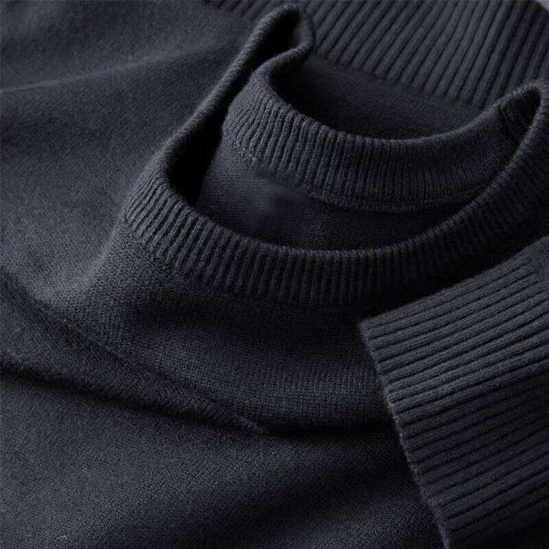Men's Long Sleeve Knit Pullover Classic Crewneck Soft Casual Sweaters Lightweight Solid Color Sweater Men