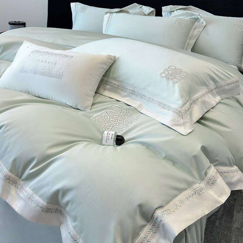 High-end A 200 Count Long Fleece 100% Cotton Pure Four-Piece Set Bed Sheets and Quilt Covers Skin-friendly 1.8 Bedding H260312