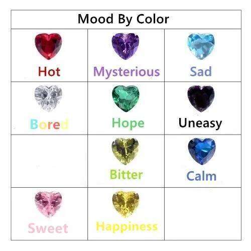 Huitan Mood Ring with ly Heart Design Brilliant CZ Prong Setting Silver Plated Best Christmas New Year Gift Rings for Women H260312