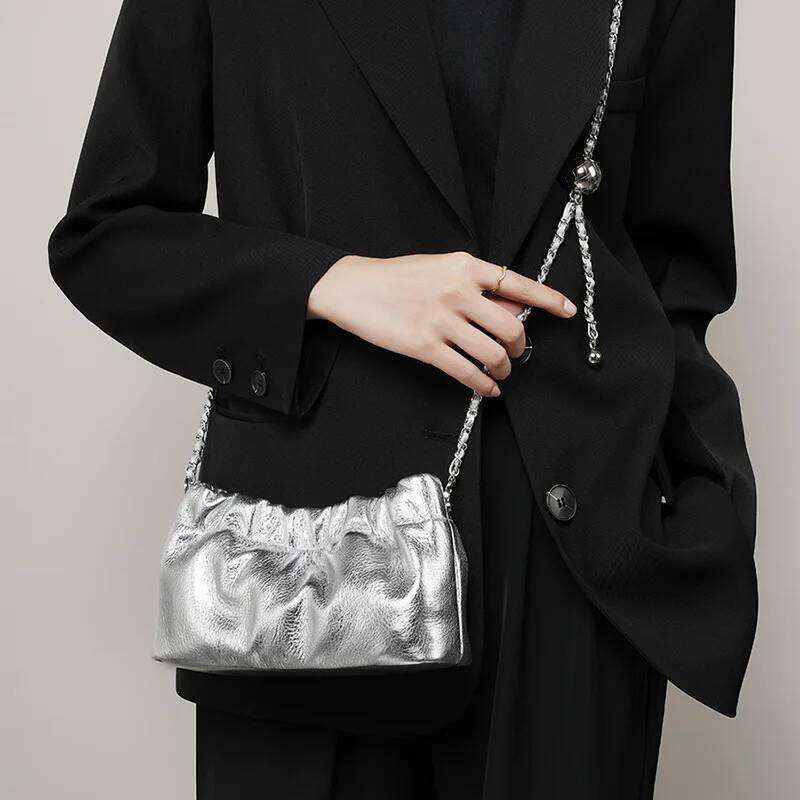 Genuine Leather Women Shoulder Luxury Brand Small Chain Flap Bags For Ladies Handbag Natural Cowskin Female Crossbody Bags