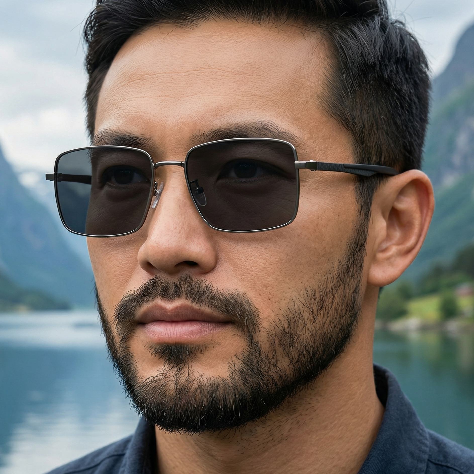 2026 New Fashion Square Frame Polarized Outdoor Driving Simple Sun Protection Sunglasses for Men,