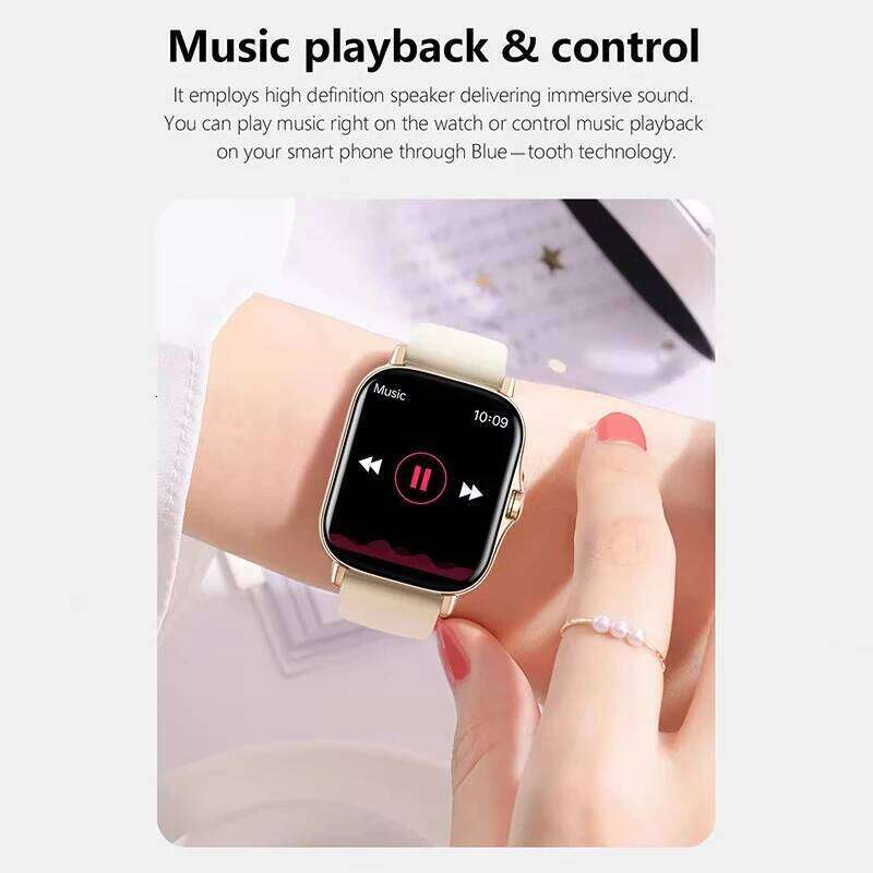 LAXASFIT 2025 New Men's Women's Gift Full Touch Screen Sports Fitness Bluetooth Call Smart Watch