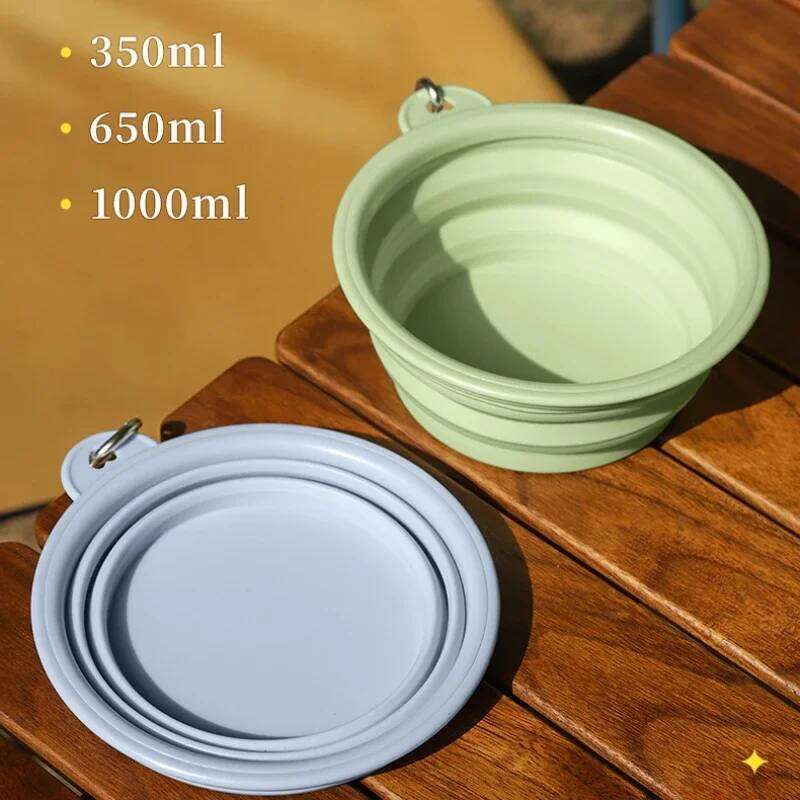 Feeders Folding Silicone Outdoor Travel Foldable Portable Cat Dog Food Water Container Feeding Tray Bowl Pet Supplies 26Y0312