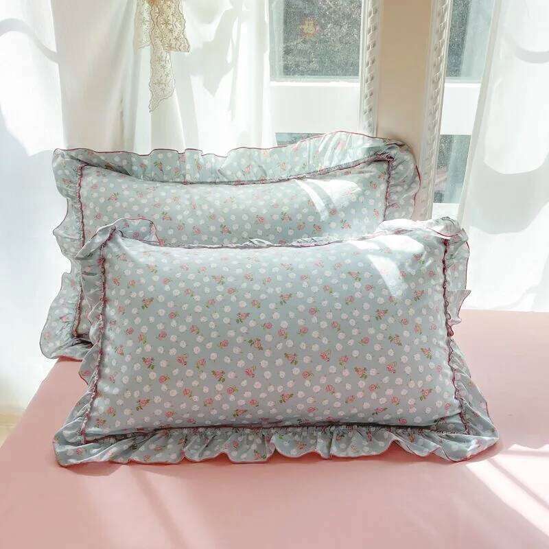 INS Girls Bedding Sets 2025 New Korea Style Floral Bed Sheets Duvet Set With Pillowcases Quilt Cover H260312