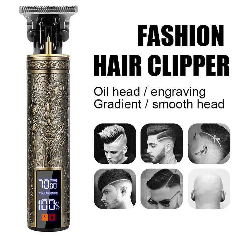 USB Fast Charging Cutting Machine Electric Clipper Portable Shaver Professional Barber T9 Vintage Hair Trimmer C260312