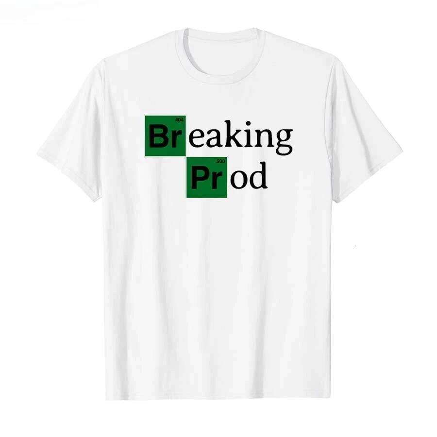 Breaking Prod Funny Dev's Meme T-shirt Men Women T Shirts Short Sleeve Tops P376 Z260312