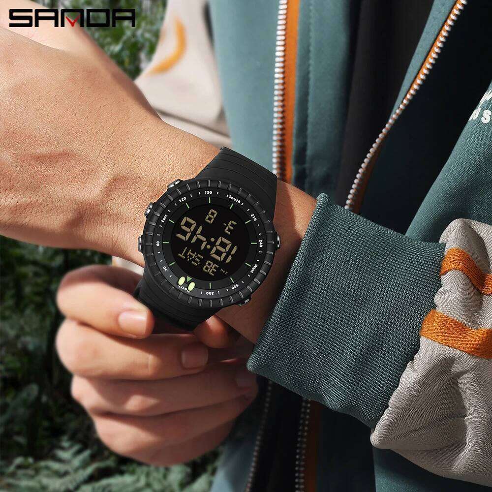 SANDA 6184 Brand Sport Watch for Man Waterproof Shockproof Digital Watches Luxury Outdoor Men's Wristwatch Original Clock