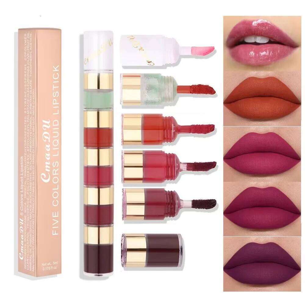 Stain Non-Sticky Long-lasting Lock Color Matte Lip Gloss Lipstick Waterproof Y2K Fancy Fashion Birthday Christmas Present W260311