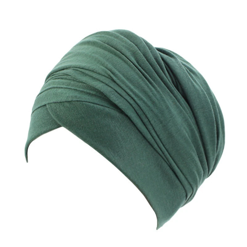 Women Solid Color Cotton Magic Turban Hijab Head Wrap Long Tube Indian Headwrap Scarf Tie Hair Loss Islamic Headwrap 260304