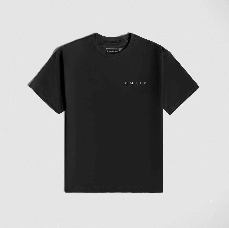 American Fitness Gym Men T Shirts Training Clothes Sports Cotton Short Sleeve T-Shirt Men's Skull Loose Trendy Fashion Print Tee