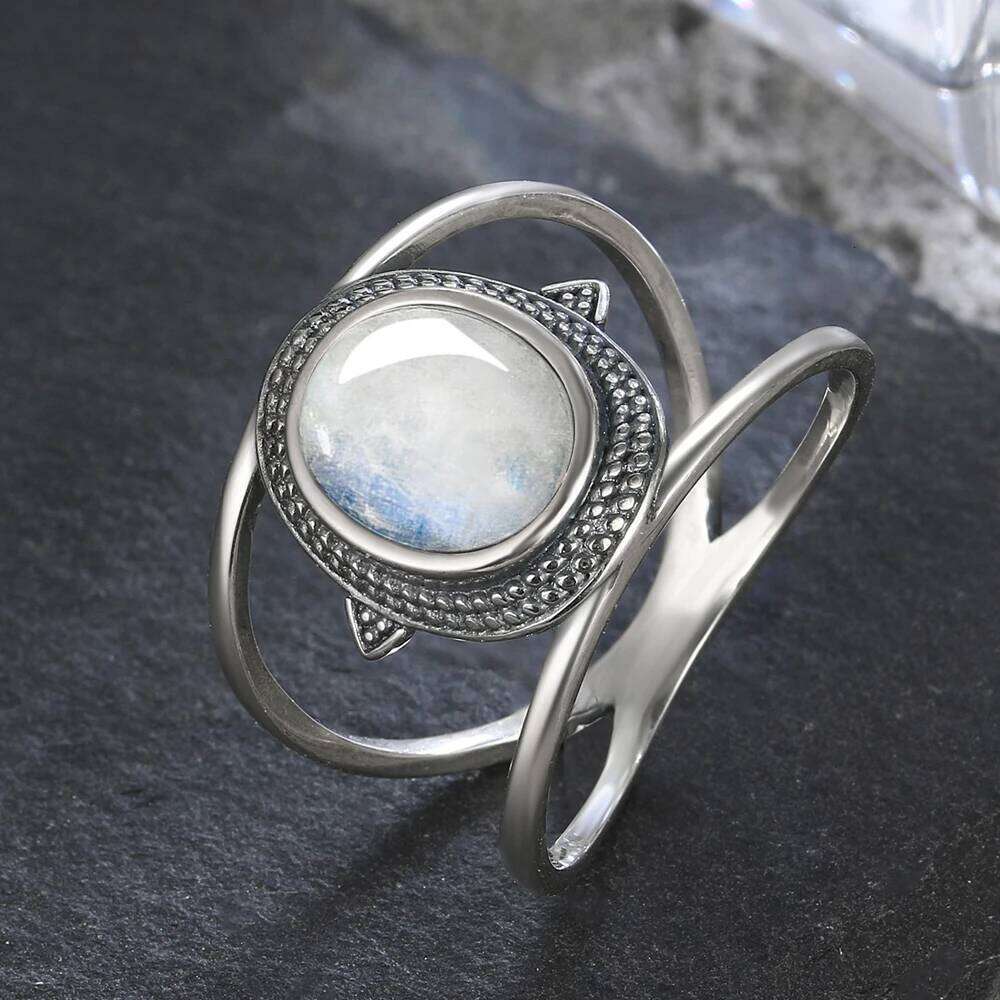 Luxury Natural 8*10MM Tiger's Eye Stone Rhodochrosite Rings Gemstone Fine Jewelry Gift 925 Sterling Silver Ring for Men Women H260312