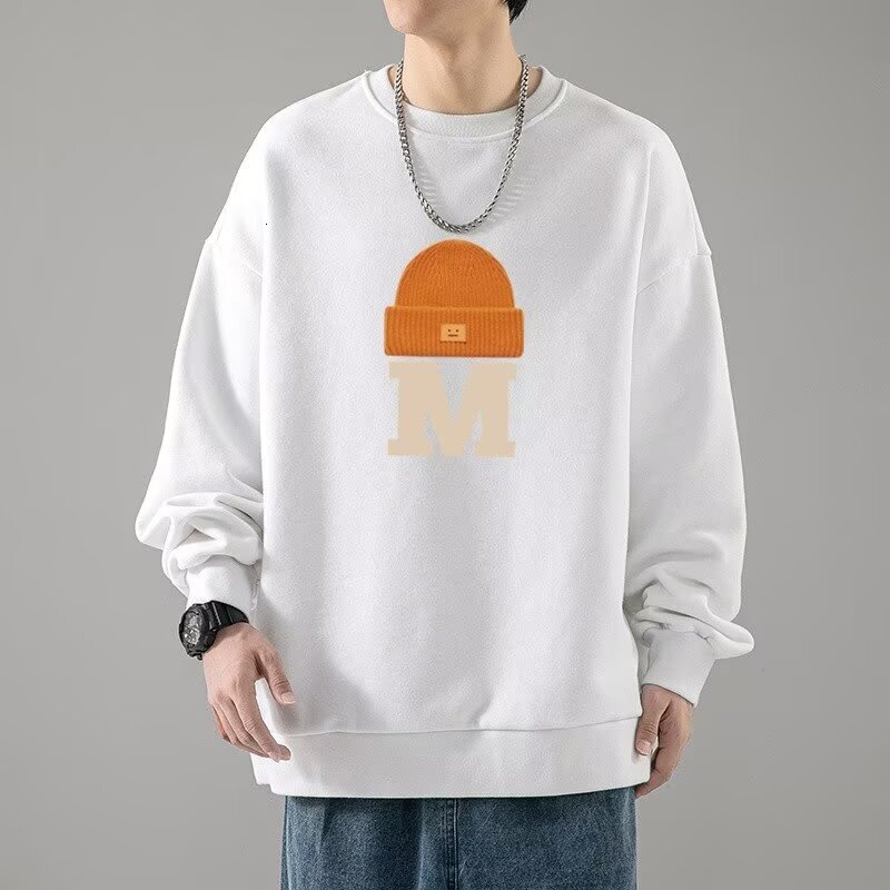 Retro Round-neck Sweatshirt For Men And Women Designer Hoodie Autumn Couple's Oversized Petite Casual Trendy Brand Hoodless