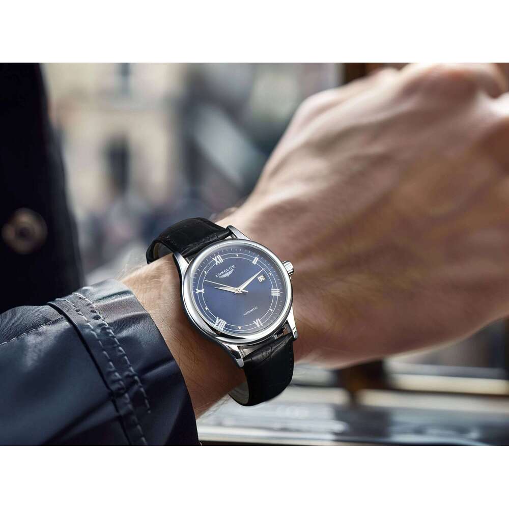 LONGLUX automatic wholesale mechanical watches simple versatile date waterproof fashion leather man watch men gift
