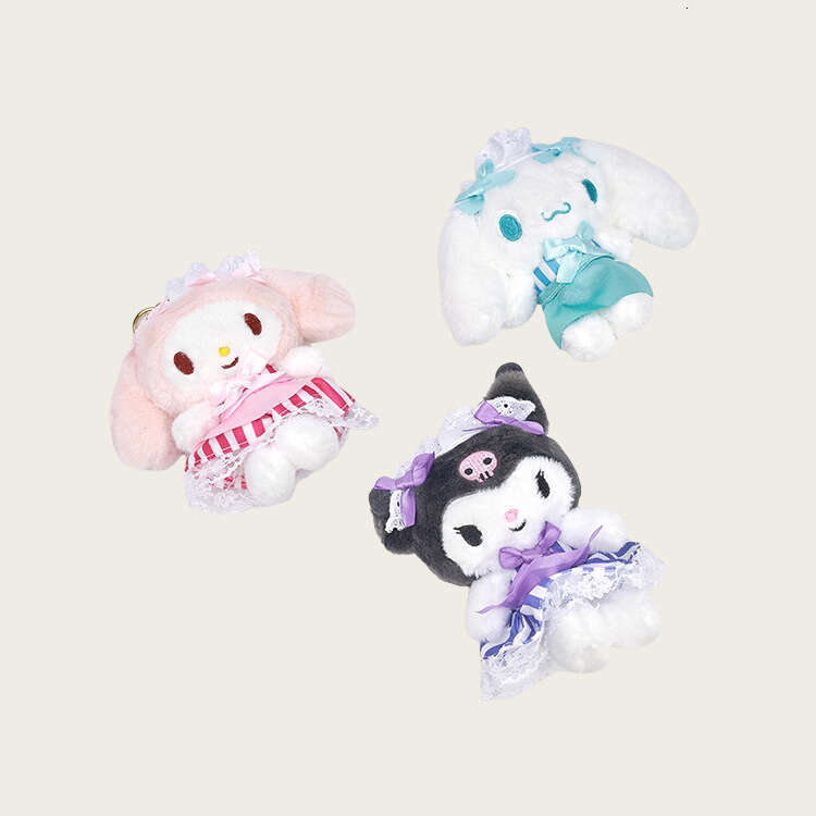 Cute Kuromi Cinnamoroll Backpack Internet Celebrity Plush Car Keychain Bag Pendant Small Doll Figurine
