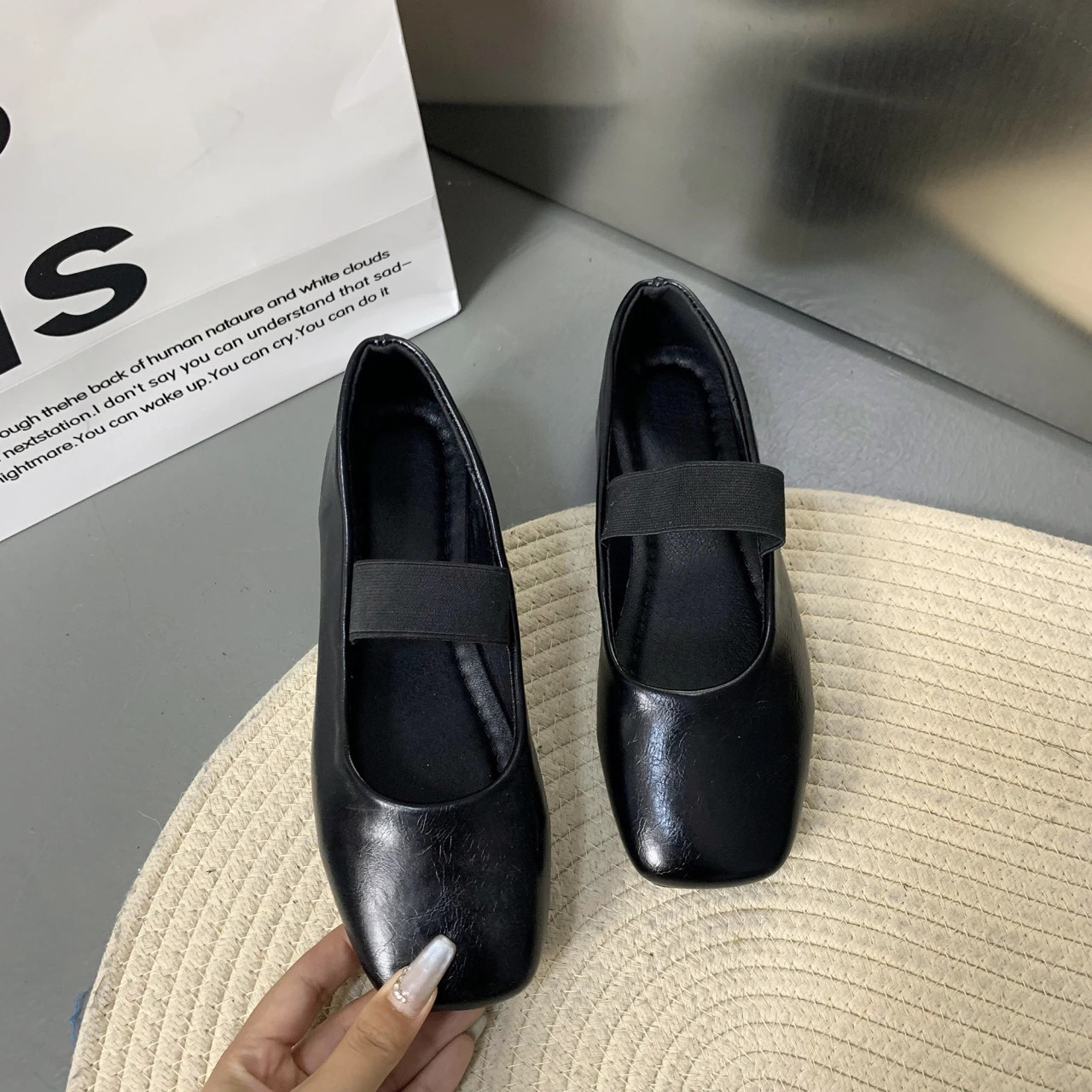 Women Ballet Flats Shoes Fashion Shallow Elastic Band Spring Autumn Ladies Comfort Soft Sole Ballerina Shoes 260227