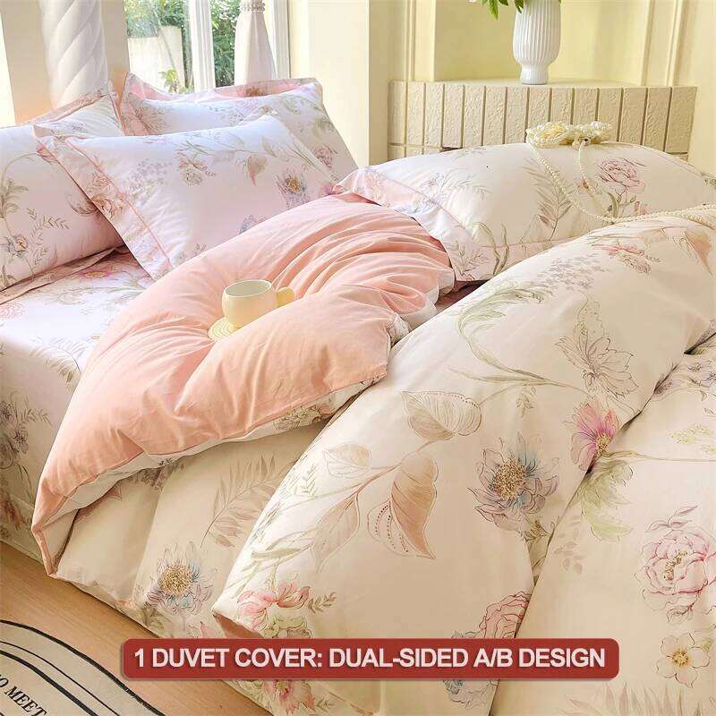 High-density 100% Cotton Bedding 3 Piece, Set 1 Duvet Cover 2 Pillowcase,Single/Double/200x200/220x240 H260312