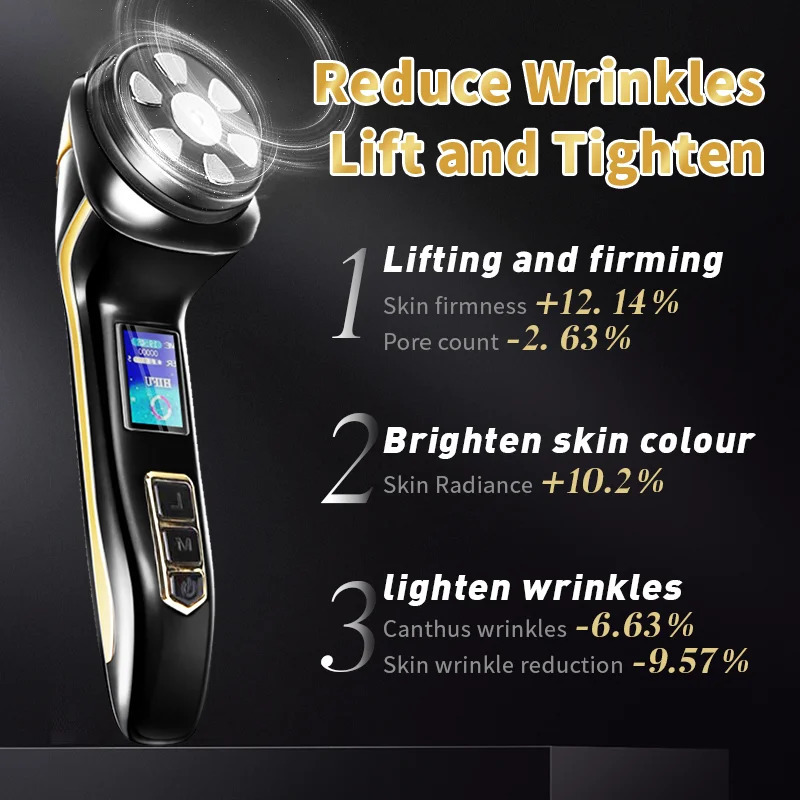 Mini HIFU 4-in-1 Ultrasonic Ems Micro Current Face Lift Rejuvenating Resistant Massager 260307