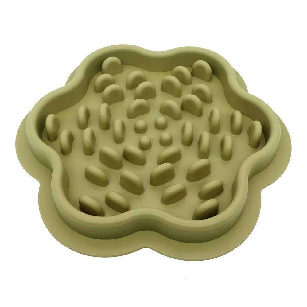 1 Pc Slow Feeder Bowl Pets - Non-Slip Silicone Mat & Dog Cat Bowl, Anti-Gulping Food Dispenser for Fast Eaters 26Y0312